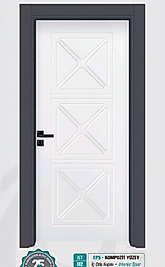 KT 112 Pürüzsüz Yüzeyli Kompozit İç Oda Kapısı