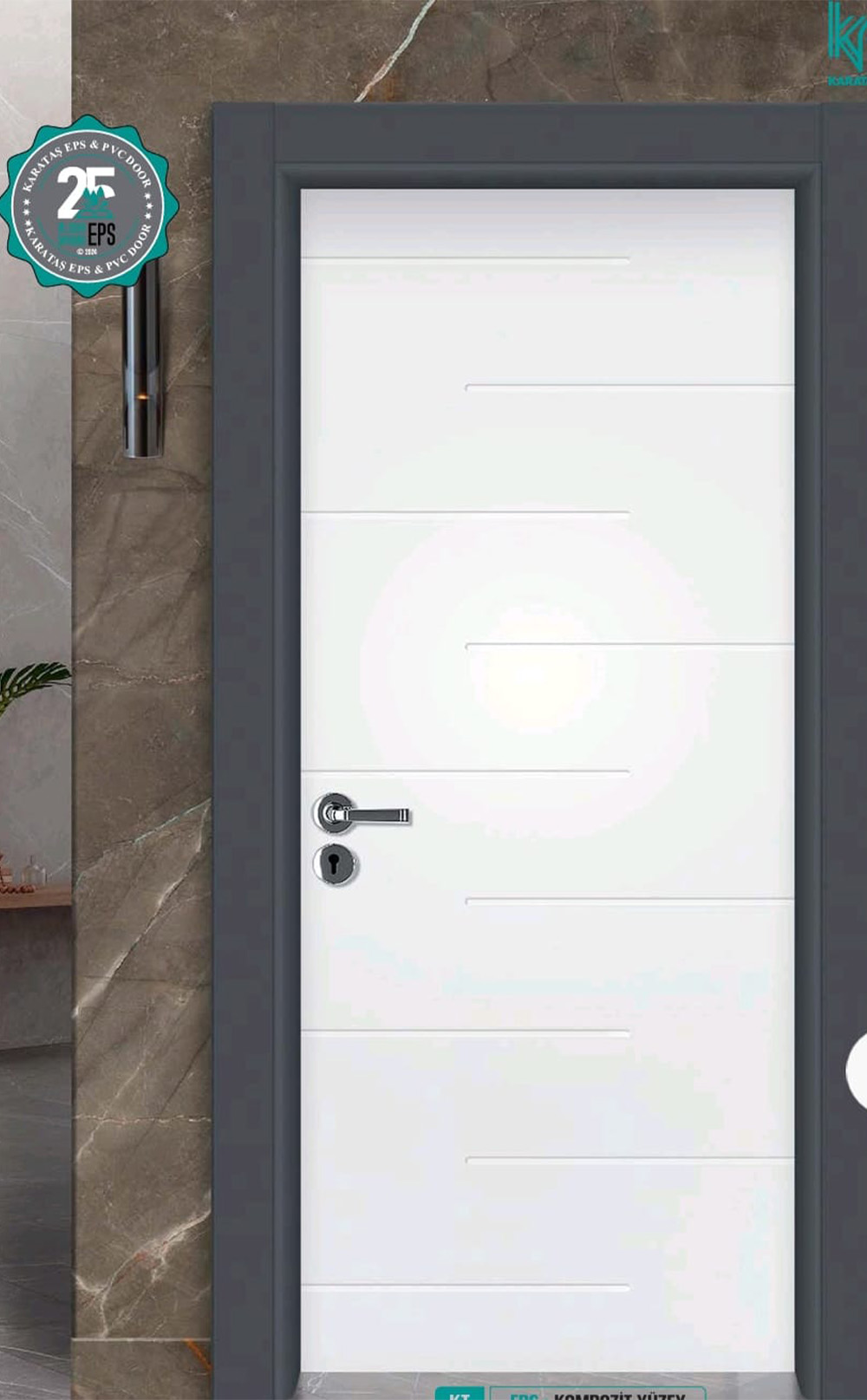 KT 155 Pürüzsüz Yüzeyli Kompozit İç Oda Kapısı