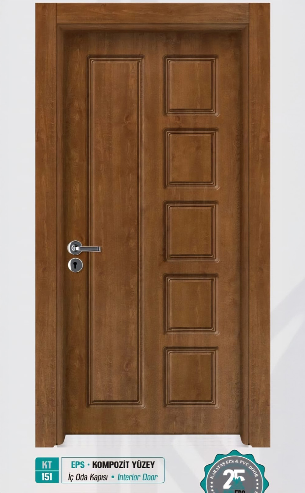 KT 151 Pürüzsüz Yüzeyli Kompozit İç Oda Kapısı