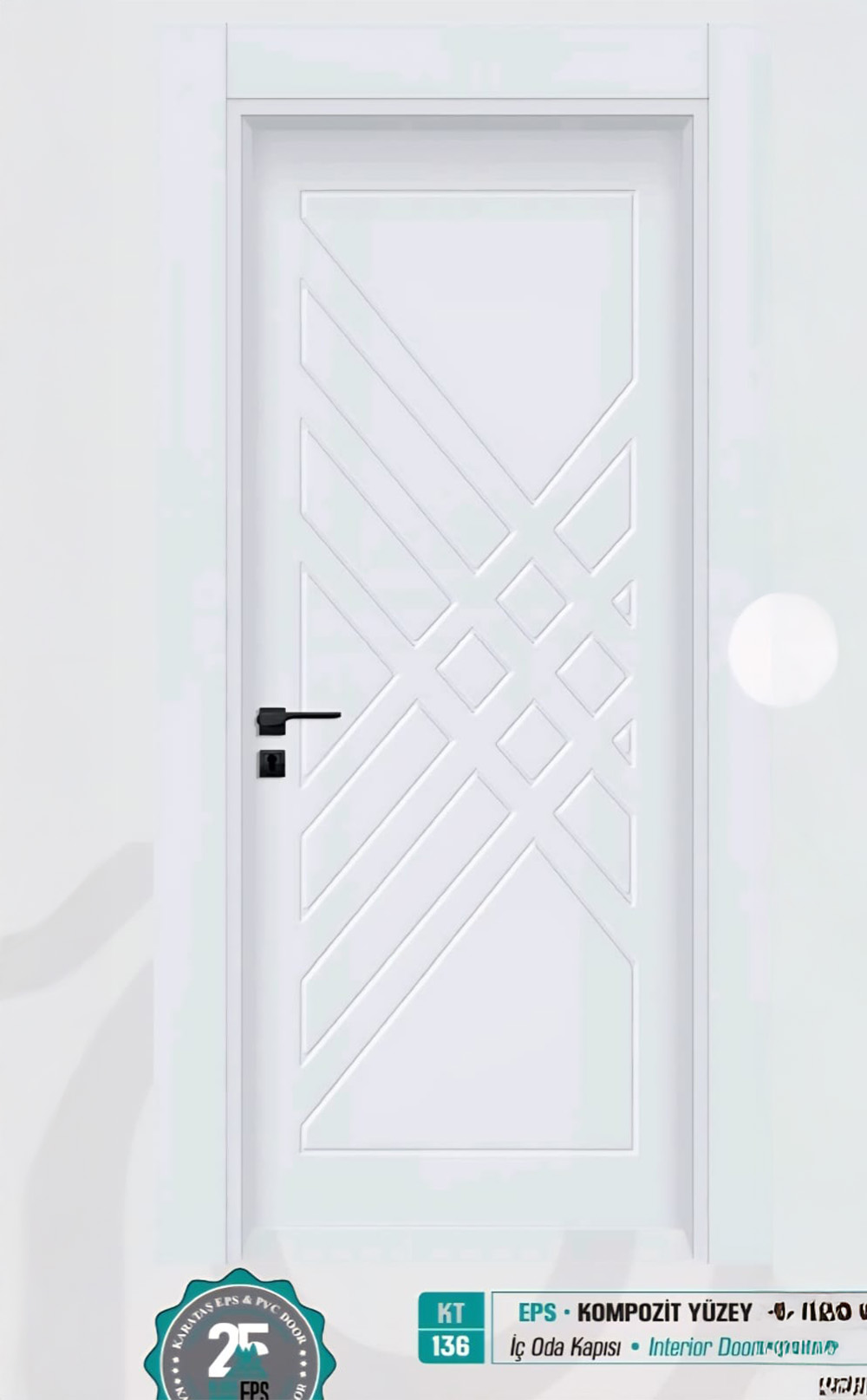 KT 136 Pürüzsüz Yüzeyli Kompozit İç Oda Kapısı