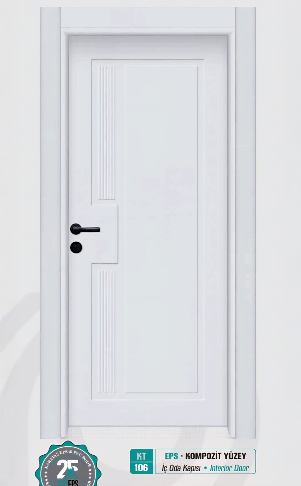 KT 106 Pürüzsüz Yüzeyli Kompozit İç Oda Kapısı