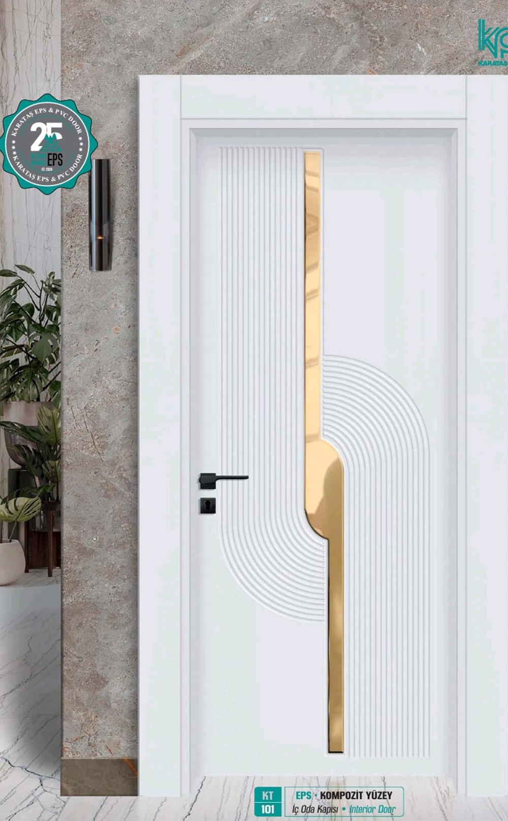 KT 101 Pürüzsüz Yüzeyli Kompozit İç Oda Kapısı