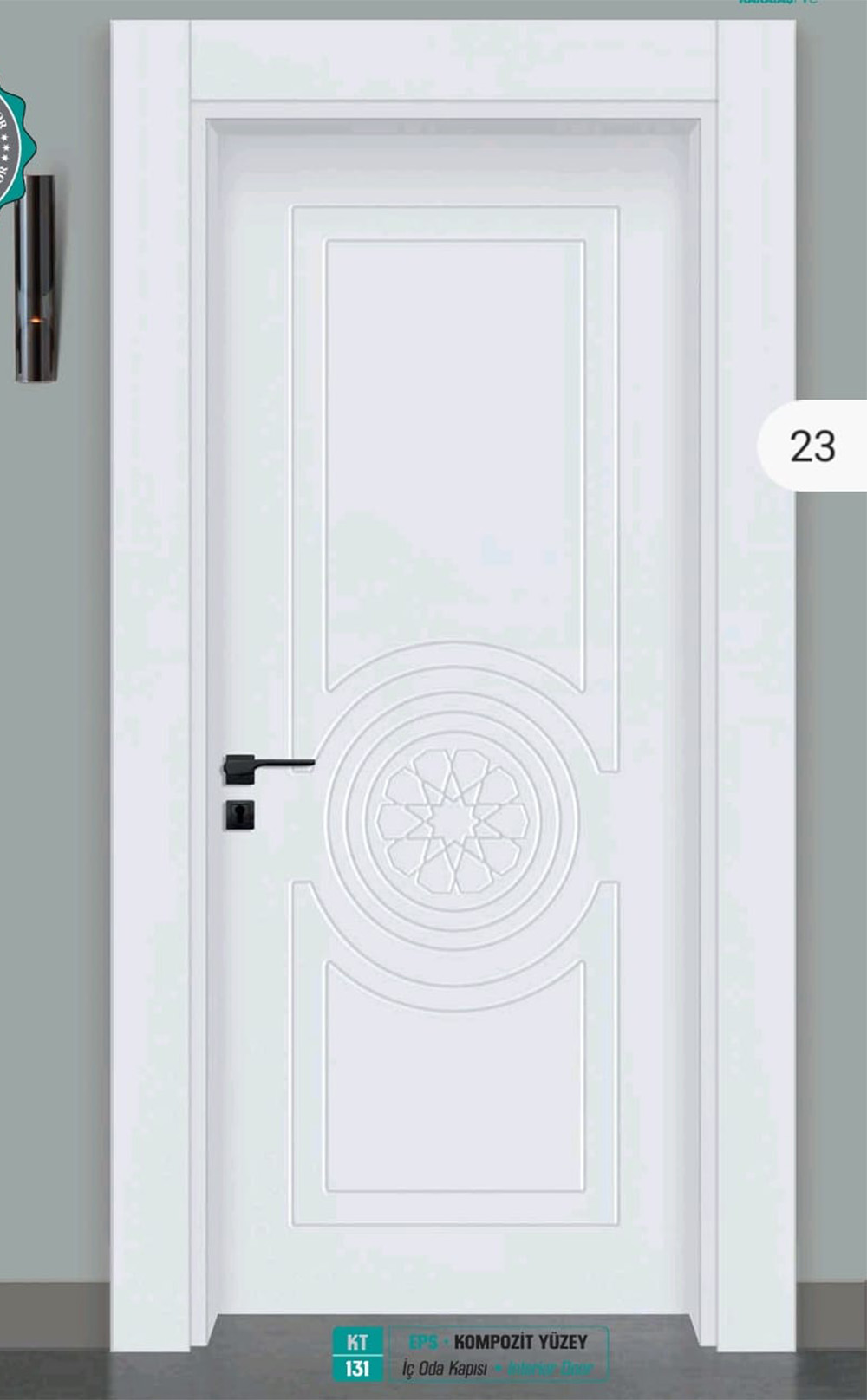 KT 131 Pürüzsüz Yüzeyli Kompozit İç Oda Kapısı